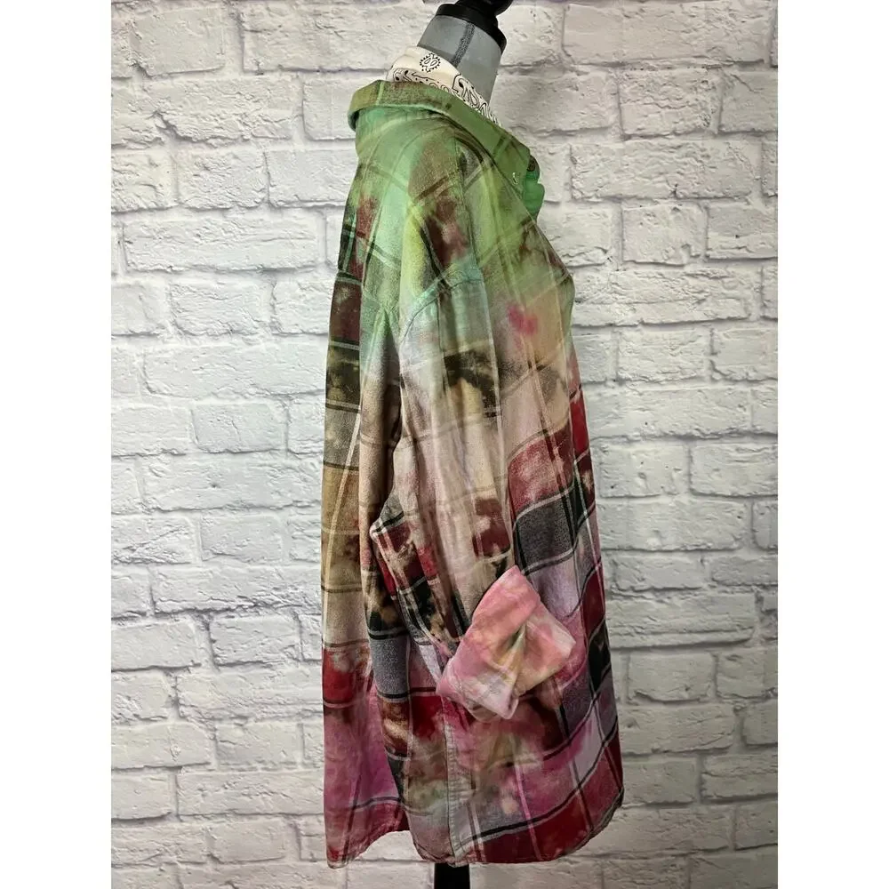 Reworked/upcycled flannel shirt - Picture 2 of 7